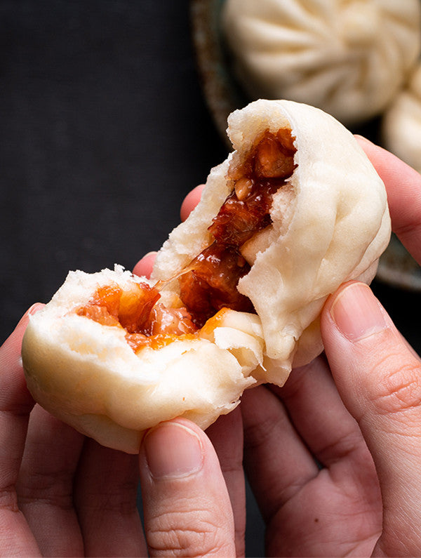 广香蚝油叉烧包 6个 Steamed GUANGXIANG B.B.Q Pork Bun 6 pcs