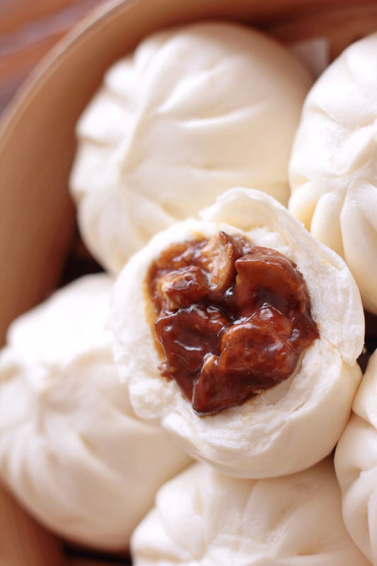 广香蚝油叉烧包 6个 Steamed GUANGXIANG B.B.Q Pork Bun 6 pcs